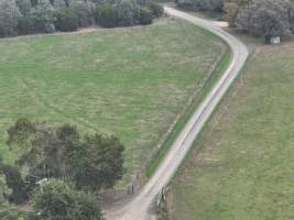 Drone flyover of piggery - Captured at Blackwoods Piggery, Trafalgar VIC Australia.