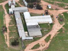 Drone flyover of piggery - Captured at Evans Piggery, Sebastian VIC Australia.