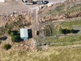 Drone flyover of egg farm - Captured at Barn-laid egg farm, Teesdale VIC Australia.