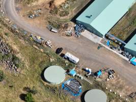 Drone flyover of egg farm - Captured at Barn-laid egg farm, Teesdale VIC Australia.