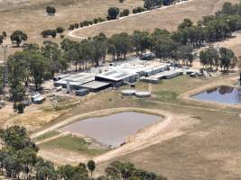 Drone flyover of slaughterhouse - Captured at Benalla Abattoir, Benalla VIC Australia.