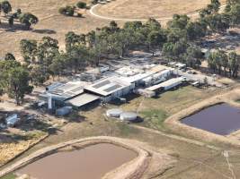 Drone flyover of slaughterhouse - Captured at Benalla Abattoir, Benalla VIC Australia.