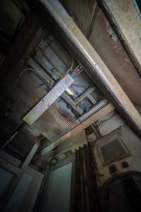 Maintenance ceiling inside gas chamber - Maintenance ceiling inside gas chamber where an investigator hid to capture footage - Captured at Australian Food Group Abattoir, Laverton North VIC Australia.