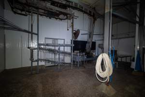 Shackle rack and kill floor - Captured at Australian Food Group Abattoir, Laverton North VIC Australia.