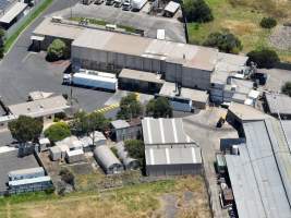 Drone flyover of slaughterhouse - Captured at Australian Food Group Abattoir, Laverton North VIC Australia.