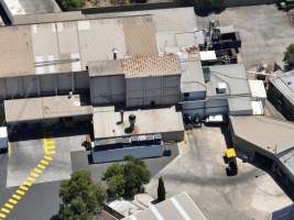 Drone flyover of slaughterhouse - Captured at Australian Food Group Abattoir, Laverton North VIC Australia.