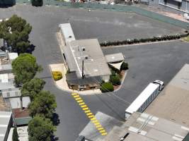 Drone flyover of slaughterhouse - Captured at Australian Food Group Abattoir, Laverton North VIC Australia.