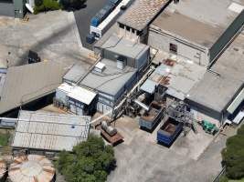 Drone flyover of slaughterhouse - Captured at Australian Food Group Abattoir, Laverton North VIC Australia.