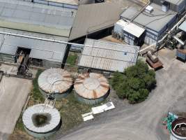 Drone flyover of slaughterhouse - Captured at Australian Food Group Abattoir, Laverton North VIC Australia.