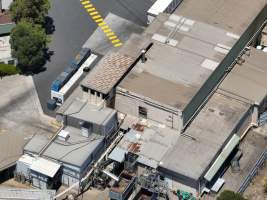 Drone flyover of slaughterhouse - Captured at Australian Food Group Abattoir, Laverton North VIC Australia.