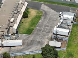 Drone flyover of slaughterhouse - Captured at Australian Food Group Abattoir, Laverton North VIC Australia.