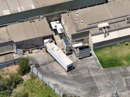 Drone flyover of slaughterhouse - Captured at Australian Food Group Abattoir, Laverton North VIC Australia.