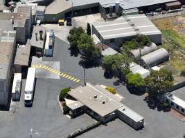 Drone flyover of slaughterhouse - Captured at Australian Food Group Abattoir, Laverton North VIC Australia.