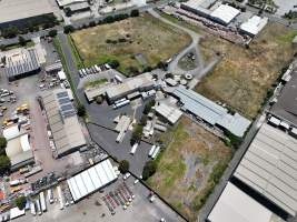 Drone flyover of slaughterhouse - Captured at Australian Food Group Abattoir, Laverton North VIC Australia.