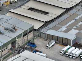 Drone flyover of slaughterhouse - Captured at Diamond Valley Pork, Laverton North VIC Australia.