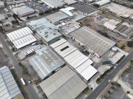 Drone flyover of slaughterhouse - Captured at Diamond Valley Pork, Laverton North VIC Australia.