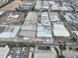 Drone flyover of slaughterhouse - Captured at Diamond Valley Pork, Laverton North VIC Australia.