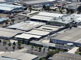 Drone flyover of slaughterhouse - Captured at Diamond Valley Pork, Laverton North VIC Australia.