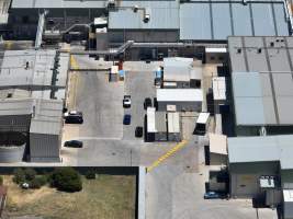 Drone flyover of slaughterhouse - Captured at Diamond Valley Pork, Laverton North VIC Australia.