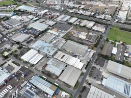 Drone flyover of slaughterhouse - Captured at Diamond Valley Pork, Laverton North VIC Australia.