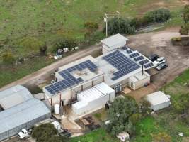 Drone flyover of slaughterhouse - Drone imagery of the BMK Food pig slaughterhouse. - Captured at BMK Food Slaughterhouse, Murray Bridge East SA Australia.