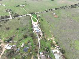 Drone flyover of slaughterhouse - Drone imagery of the BMK Food pig slaughterhouse. - Captured at BMK Food Slaughterhouse, Murray Bridge East SA Australia.