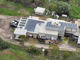 Drone flyover of slaughterhouse - Drone imagery of the BMK Food pig slaughterhouse. - Captured at BMK Food Slaughterhouse, Murray Bridge East SA Australia.