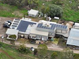 Drone flyover of slaughterhouse - Drone imagery of the BMK Food pig slaughterhouse. - Captured at BMK Food Slaughterhouse, Murray Bridge East SA Australia.