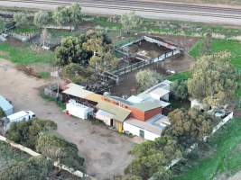 Drone flyover of slaughterhouse - Captured at Snowtown Abattoir, Snowtown SA Australia.