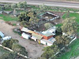 Drone flyover of slaughterhouse - Captured at Snowtown Abattoir, Snowtown SA Australia.