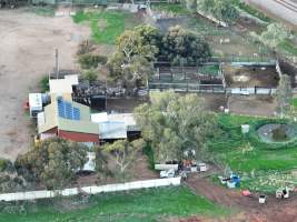 Drone flyover of slaughterhouse - Captured at Snowtown Abattoir, Snowtown SA Australia.