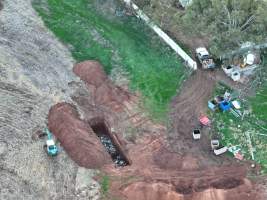 Drone flyover of slaughterhouse - Captured at Snowtown Abattoir, Snowtown SA Australia.