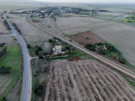 Drone flyover of slaughterhouse - Captured at Snowtown Abattoir, Snowtown SA Australia.