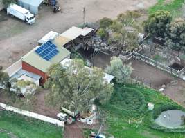 Drone flyover of slaughterhouse - Captured at Snowtown Abattoir, Snowtown SA Australia.