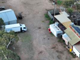 Drone flyover of slaughterhouse - Captured at Snowtown Abattoir, Snowtown SA Australia.