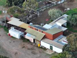 Drone flyover of slaughterhouse - Captured at Snowtown Abattoir, Snowtown SA Australia.