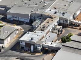 Drone flyover of slaughterhouse - Captured at Corowa Slaughterhouse, Redlands NSW Australia.