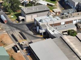 Drone flyover of slaughterhouse - Captured at Corowa Slaughterhouse, Redlands NSW Australia.