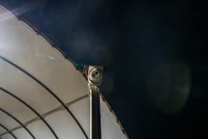 Security camera - A security camera overlooking the unloading ramp - Captured at Tasmanian Quality Meats Abattoir, Cressy TAS Australia.