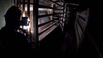 An investigator photographs the knockbox at night - Captured at The Local Meat Co, Claude Road TAS Australia.