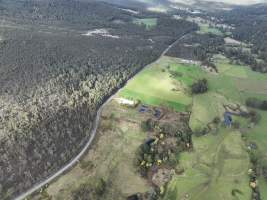 Drone flyover of slaughterhouse - Captured at The Local Meat Co, Claude Road TAS Australia.