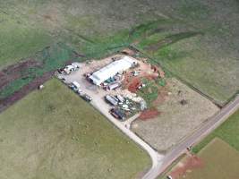 Drone flyover of slaughterhouse - Captured at Wal's Bulk Meats, Stowport TAS Australia.