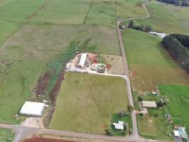 Drone flyover of slaughterhouse - Captured at Wal's Bulk Meats, Stowport TAS Australia.