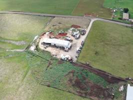 Drone flyover of slaughterhouse - Captured at Wal's Bulk Meats, Stowport TAS Australia.