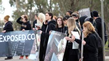 Hatchery lockdown action - In July 2016, 100 activists from across the country converged on the facility in Huntly, Victoria, with 21 entering the hatchery by surprise and halting operations for two hours in an effort to draw further public attention to the inherent cruelty of the egg industry. Over 150 male chicks - some just seconds from being killed - were rescued and are now living out their lives, happily and healthily, with experienced carers. 

Photos captured by the Bendigo Advertiser. - Captured at SBA Hatchery, Bagshot VIC Australia.