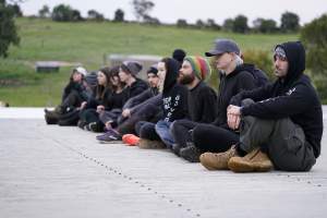 Activists occupy the rooftop of Strath Meats slaughterhouse - In September 2018, activists from Farm Transparency Project (then Aussie Farms) occupied the roof of Strath Meats in South Australia, a facility which featured heavily in Dominion. The action gained significant news coverage and shut down operations for a full day. Activists remained on the roof for 18 hours before coming down voluntarily after the slaughterhouse surrendered a sheep who would otherwise have been killed. - Captured at Strath Meats, Strathalbyn SA Australia.