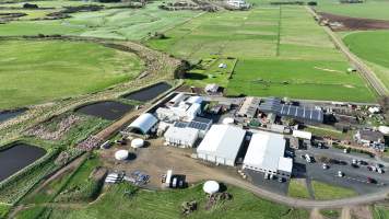 Drone flyover of slaughterhouse - Captured at Tasmanian Quality Meats Abattoir, Cressy TAS Australia.