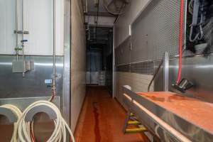 Corridor between cattle kill and processing rooms - Captured at Gathercole's Wangaratta Abattoir, Wangaratta VIC Australia.