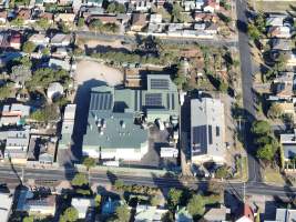 Drone flyover of slaughterhouse - Captured at Gathercole's Wangaratta Abattoir, Wangaratta VIC Australia.