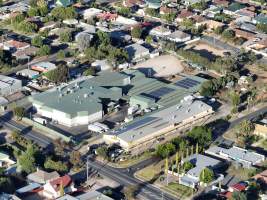 Drone flyover of slaughterhouse - Captured at Gathercole's Wangaratta Abattoir, Wangaratta VIC Australia.